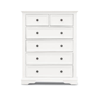 SALA MKII SALA MKII QUEEN BEDROOM SUITE TALLBOY 4 PCE - WHITE