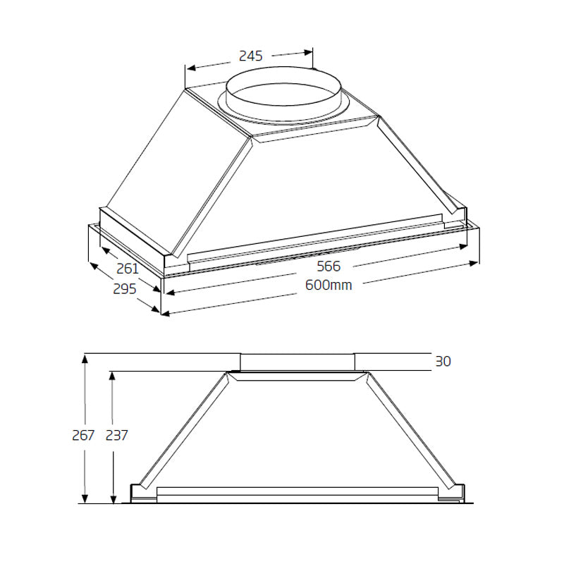 SCHWEIGEN SILENT UNDERMOUNT RANGEHOOD MODERATE COOKING 60cm