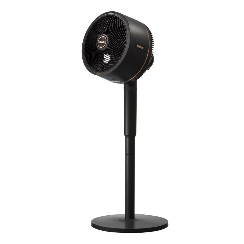 SHARK FLEXBREEZE FAN - DARK GREY WITH BRASS ACCENTS