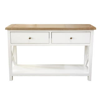SHELLWOOD SHELLWOOD CONSOLE TABLE - 1200X380 - LIGHT OAK/WHITE