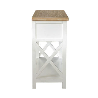 SHELLWOOD SHELLWOOD CONSOLE TABLE - 1200X380 - LIGHT OAK/WHITE