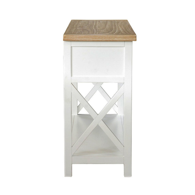SHELLWOOD SHELLWOOD CONSOLE TABLE - 1200X380 - LIGHT OAK/WHITE
