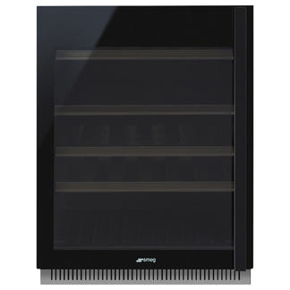 SMEG DOLCE STIL NOVO BUILT-IN WINE COOLER LEFT HAND BLACK 38 Bottles