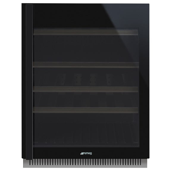 SMEG DOLCE STIL NOVO BUILT-IN WINE COOLER RIGHT HAND BLACK 38 Bottles