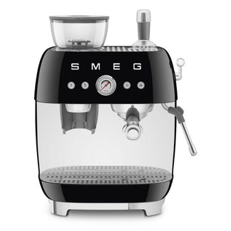 SMEG 50'S STYLE ESPRESSO MACHINE WITH GRINDER BLACK