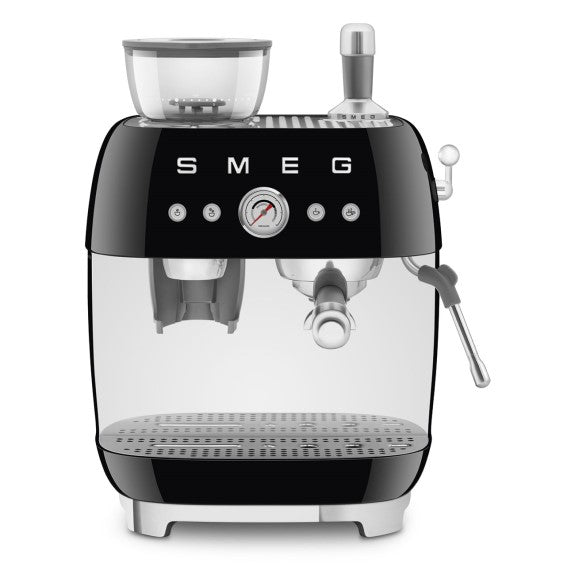 SMEG 50'S STYLE ESPRESSO MACHINE WITH GRINDER BLACK