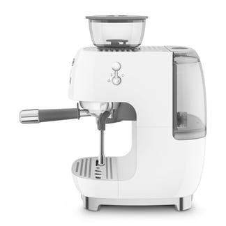 SMEG 50'S STYLE ESPRESSO MACHINE WITH GRINDER WHITE