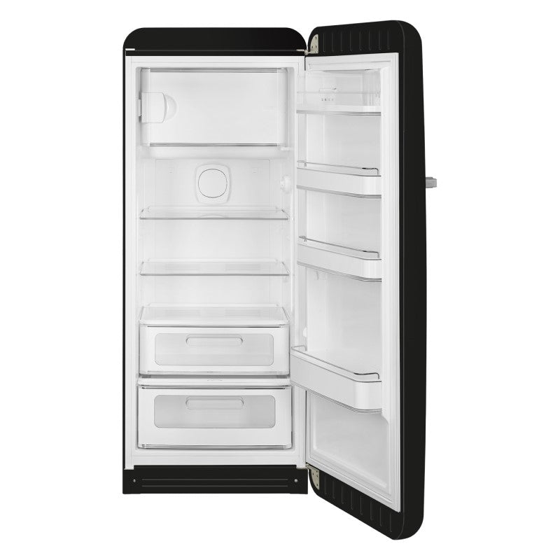 SMEG 50'S STYLE RETRO REFRIGERATOR R/HAND HINGE - MATTE BLACK 270L
