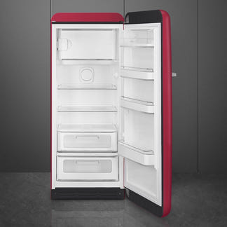 SMEG 50'S STYLE RETRO REFRIGERATOR R/HAND HINGE - RUBY RED 270L