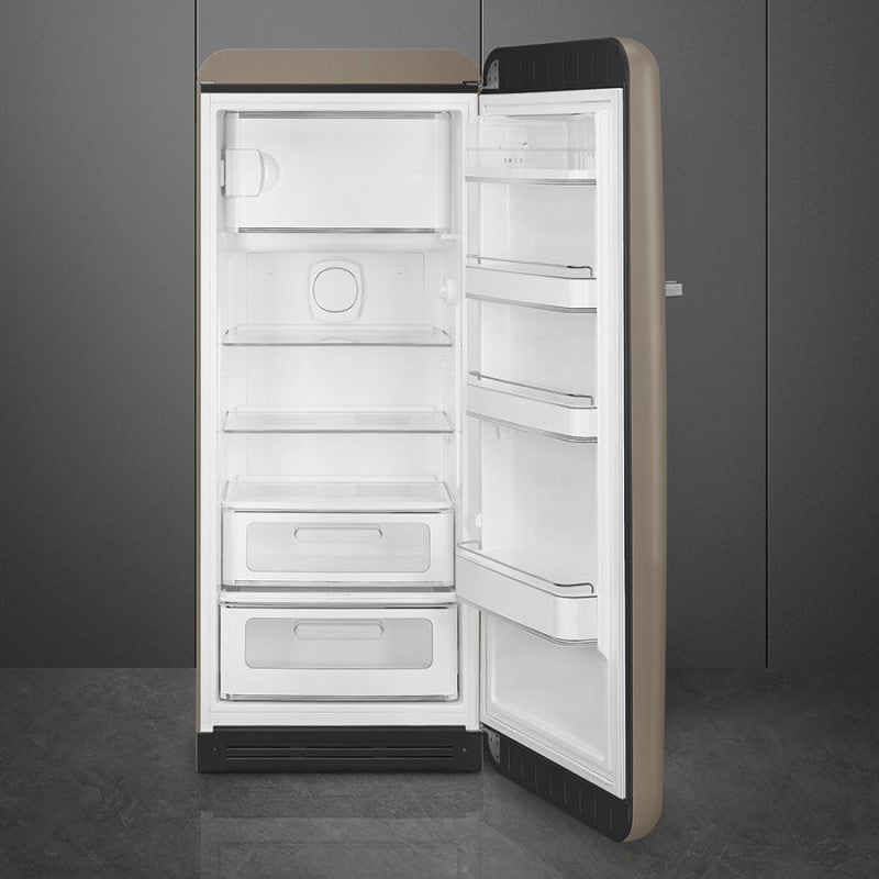 SMEG 50'S STYLE RETRO REFRIGERATOR R/HAND HINGE - TAUPE 270L