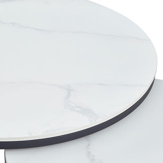 SNOW SNOW COFFEE TABLE SET - SNOW WHITE/BLACK