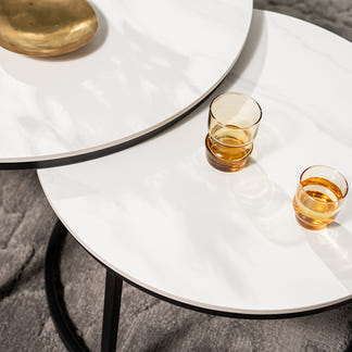 SNOW SNOW COFFEE TABLE SET - SNOW WHITE/BLACK