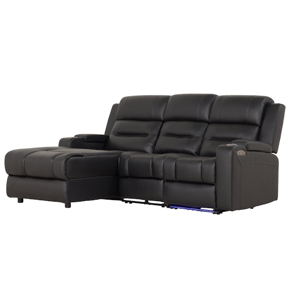 SPIELBERG SPIELBERG BLK - LEATHER - LHF ELECTRIC CHAISE