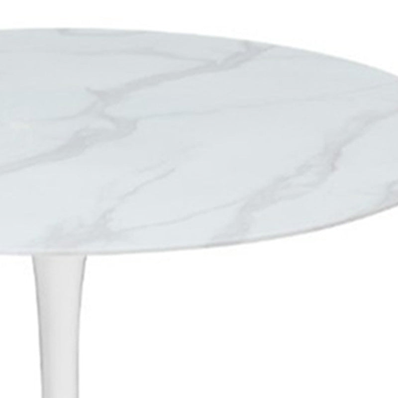 SPIN SPIN DINING TABLE - 900 ROUND - WHITE