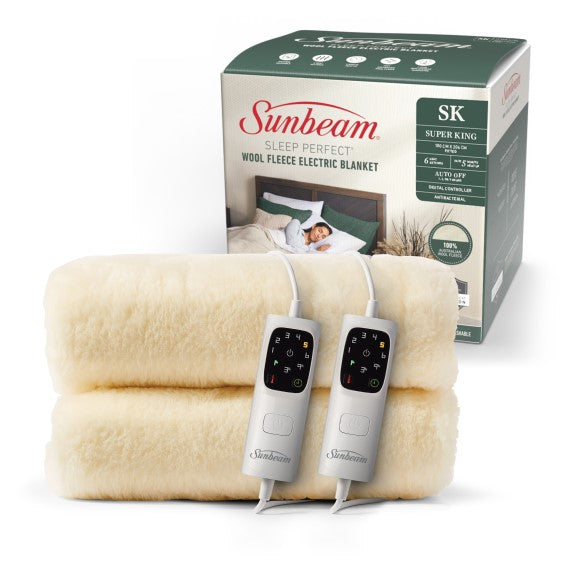 SUNBEAM SLEEP PERFECT WOOL FLEECE ANTI-BACTERIAL SUPER KING