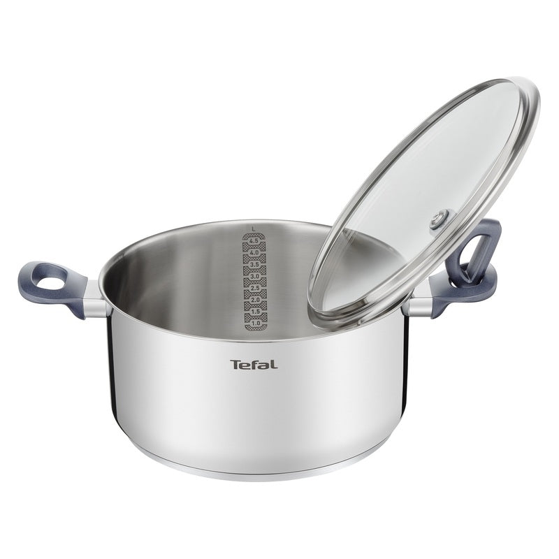 TEFAL DAILY COOK INDUCTION STAINLESS STEEL STEWPOT + LID 24CM/5L