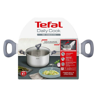 TEFAL DAILY COOK INDUCTION STAINLESS STEEL STEWPOT + LID 24CM/5L