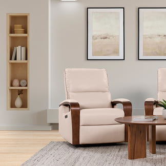 TREVISO TREVISO TAUPE - LEATHER - 1S ELECTRIC RECLINER