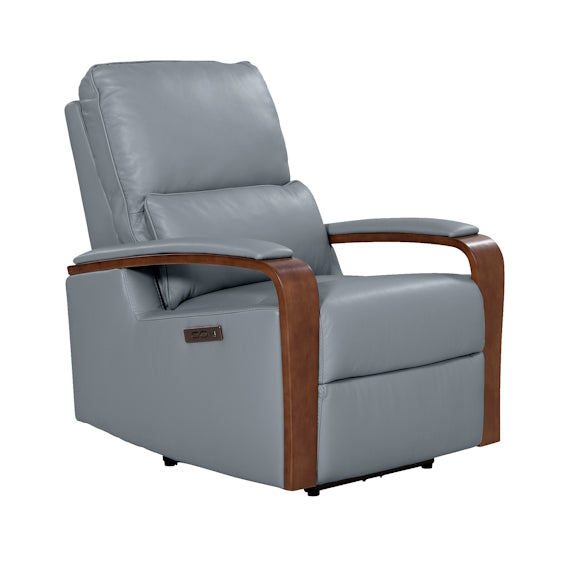 TREVISO TREVISO POWDER BLUE - LEATHER - 1S ELECTRIC RECLINER