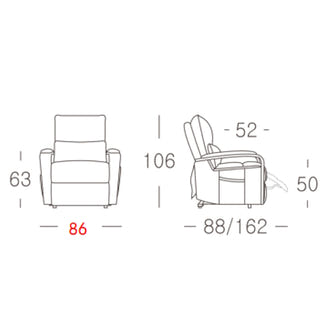 TREVISO REVISO POWDER BLUE - LEATHER - 1S LIFT CHAIR