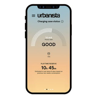 URBANISTA PHOENIX SOLAR POWERED EARPHONES MIDNIGHT BLACK