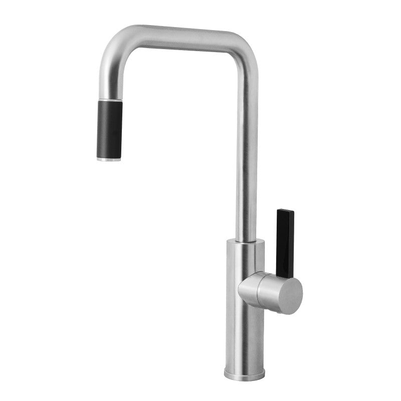 VICARIO ARMANDO SQUARE NECK BLACK PULLOUT& BLACK LEVER BRUSHED CHROME