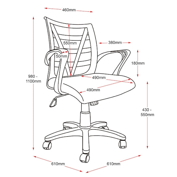 VIENNA VIENNA OFFICE CHAIR - SILVER