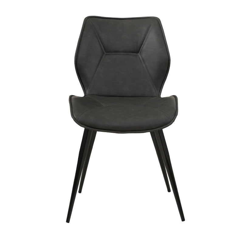 VIGGO VIGGO DINING CHAIR - CHARCOAL PU GREY STITCHING