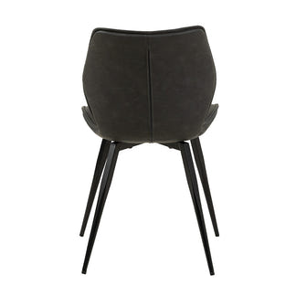 VIGGO VIGGO DINING CHAIR - CHARCOAL PU GREY STITCHING