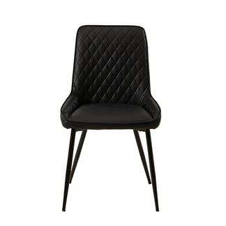VIKTOR VIKTOR DINING CHAIR - BLACK PU MATCHED STITCHING
