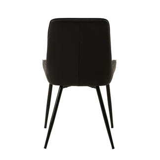 VIKTOR VIKTOR DINING CHAIR - BLACK PU MATCHED STITCHING