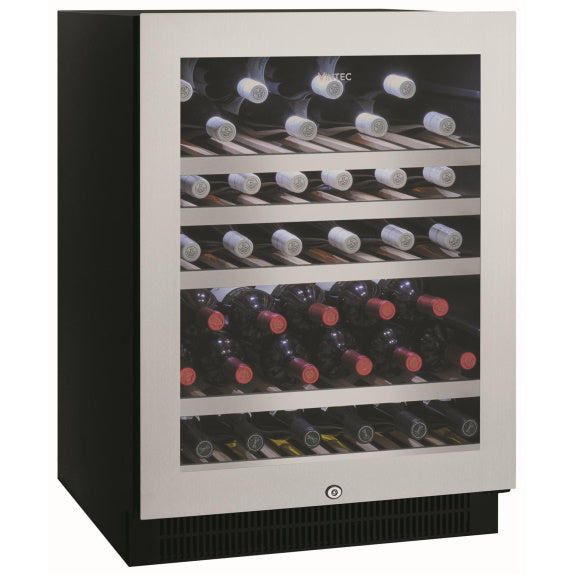 Vintec Single Zone 50 Bottle Wine Cabinet - Stainless Steel