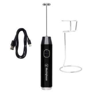 WESTINGHOUSE MILK FROTHER - BLACK CORDLESS SLIM DESIGN