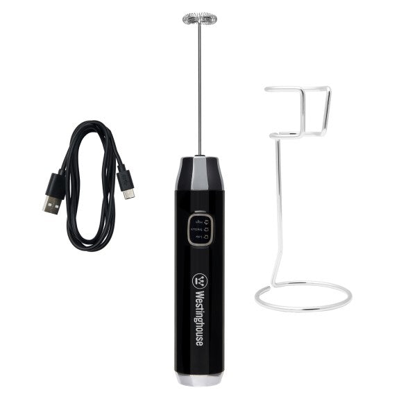 WESTINGHOUSE MILK FROTHER - BLACK CORDLESS SLIM DESIGN