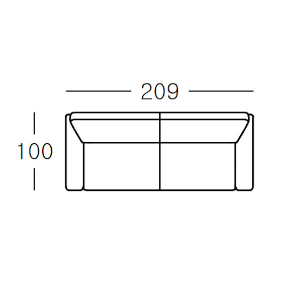 WILLOW WILLOW DARK GREY - FABRIC - 3.5 SEAT LOUNGE