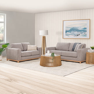 WILLOW WILLOW LIGHT GREY - FABRIC - 3.5 SEAT LOUNGE