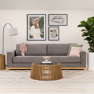 WILLOW WILLOW DARK GREY - FABRIC - 4S SEAT LOUNGE