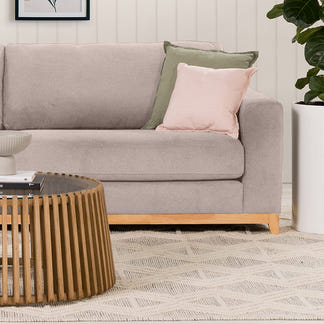 WILLOW WILLOW LIGHT GREY - FABRIC - 4S SEAT LOUNGE
