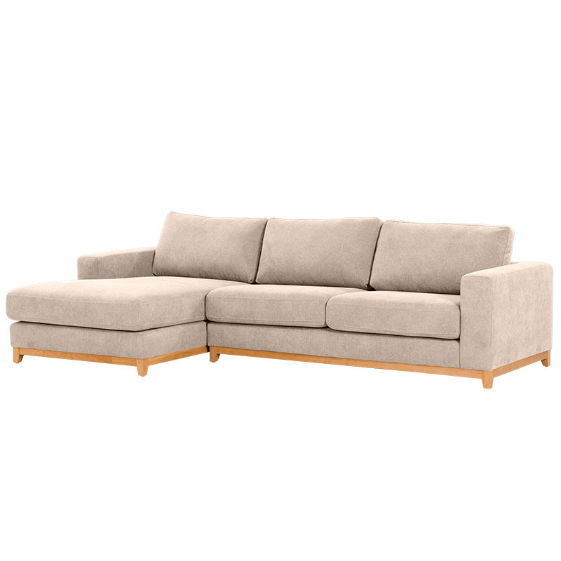 WILLOW WILLOW CHAMPAGNE - FABRIC - 3S SEAT LOUNGE + LHF CHAISE