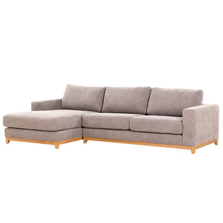 WILLOW WILLOW LIGHT GREY - FABRIC - 3S SEAT LOUNGE + LHF CHAISE