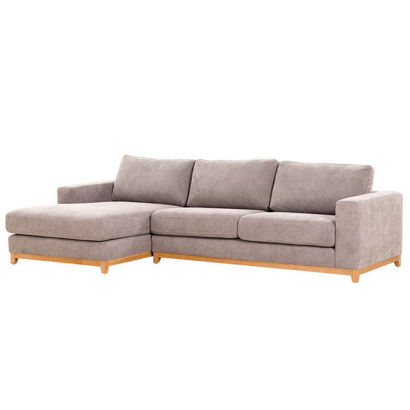 WILLOW WILLOW LIGHT GREY - FABRIC - 3S SEAT LOUNGE + LHF CHAISE