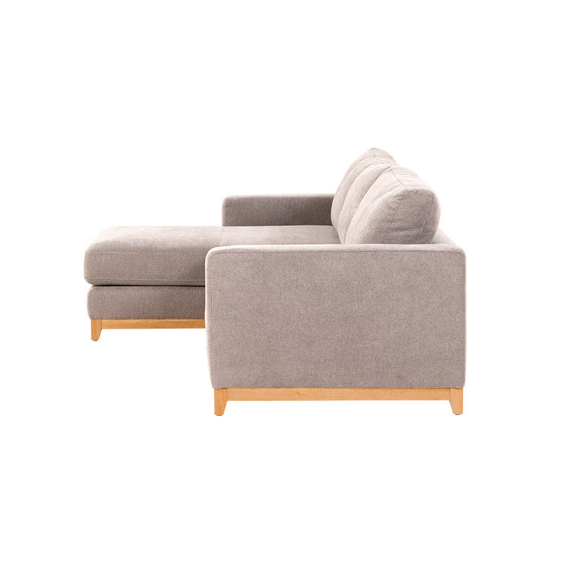 WILLOW WILLOW LIGHT GREY - FABRIC - 3S SEAT LOUNGE + LHF CHAISE